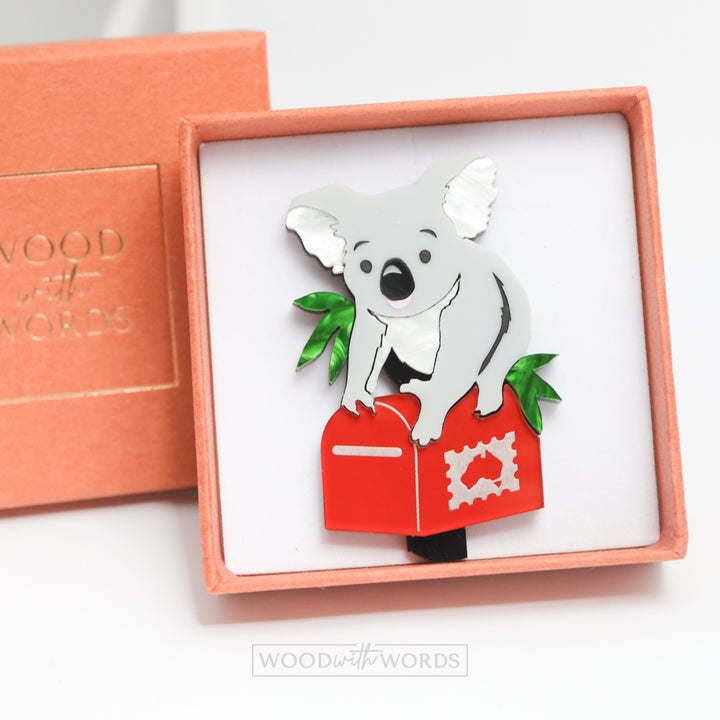Koala Postbox Brooch