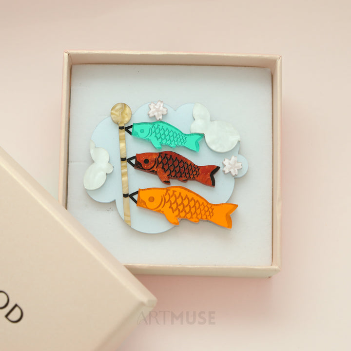 Koinobori Carp Streamer Brooch