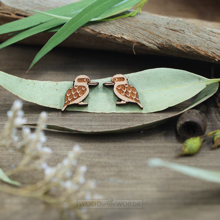 Australian Wildlife Series Wooden Stud Earrings