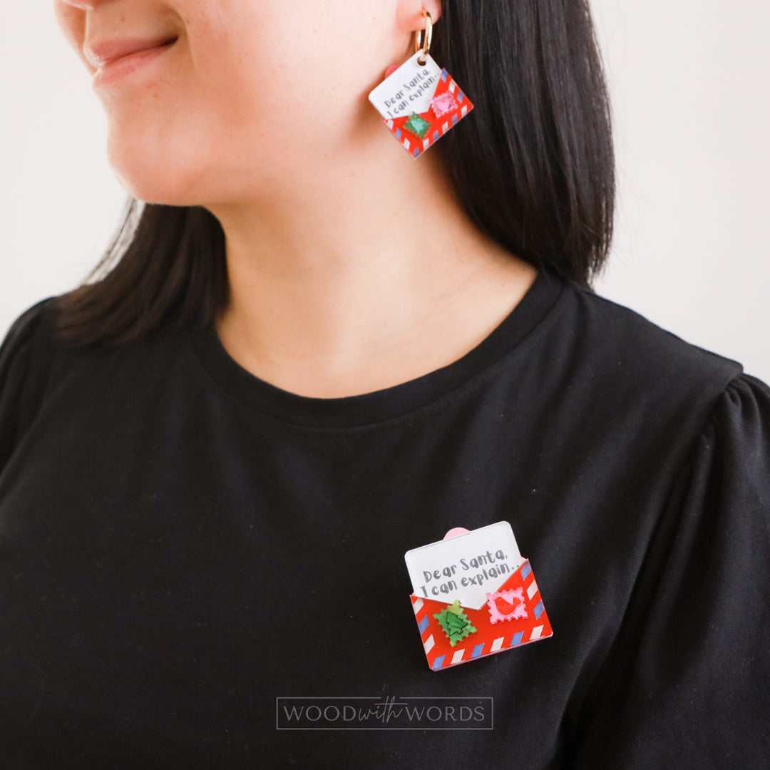 Letter to Santa Brooch