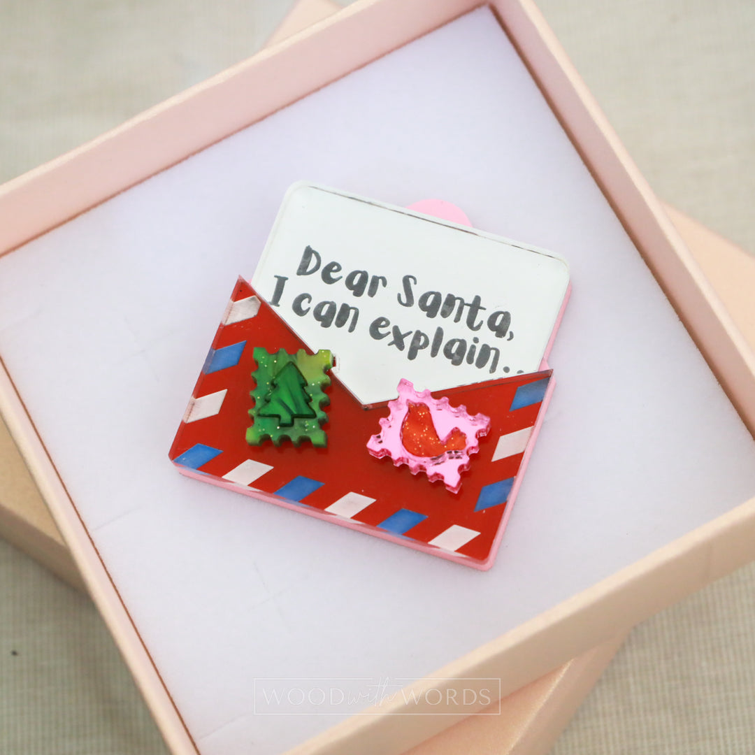 Letter to Santa Brooch