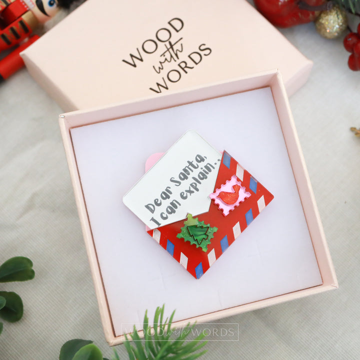 Letter to Santa Brooch