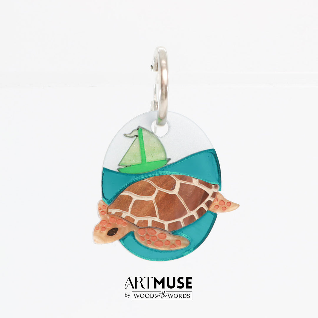 Loggerhead Turtle Boat Charm