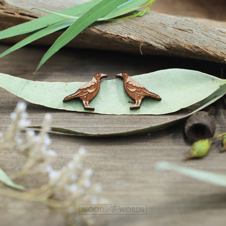 Australian Wildlife Series Wooden Stud Earrings