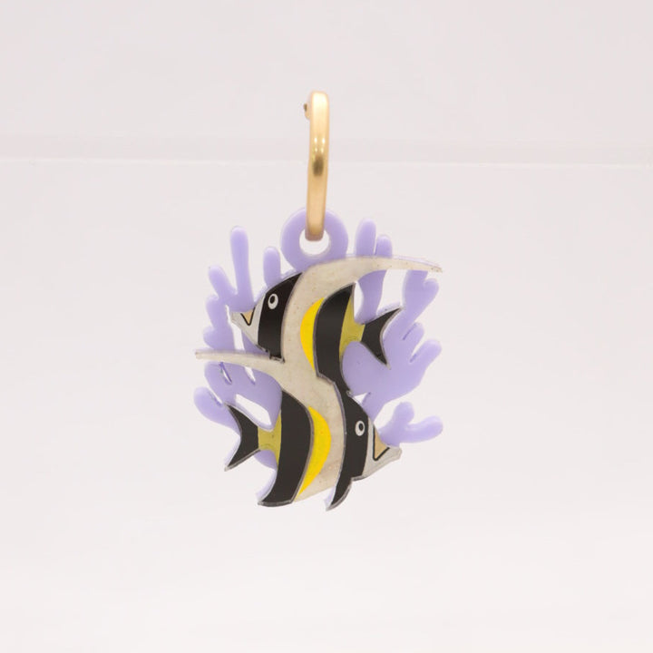 Moorish Idol x Emperor Angelfish ARTMUSE Charm + Hoops