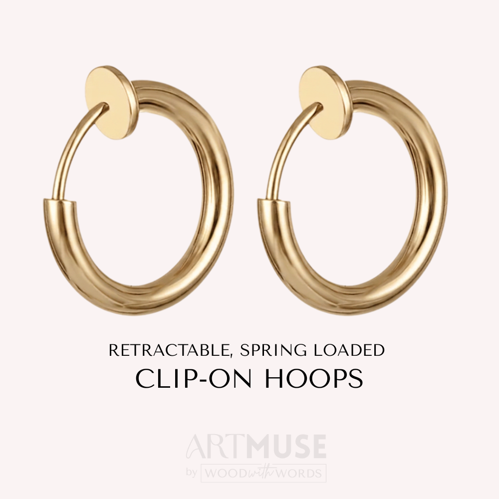 *Non-Piercing* Surgical Stainless Steel Clip-On Hoops