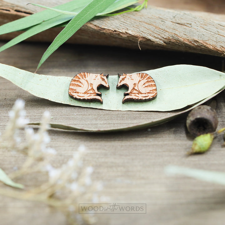 Australian Wildlife Series Wooden Stud Earrings