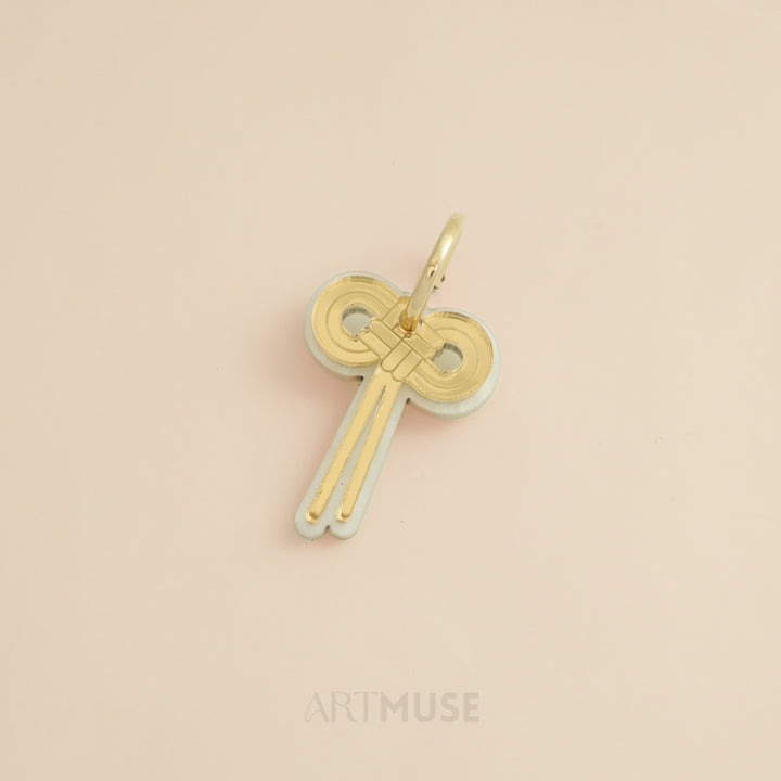 Bow Ribbon Knot Charm - Gold