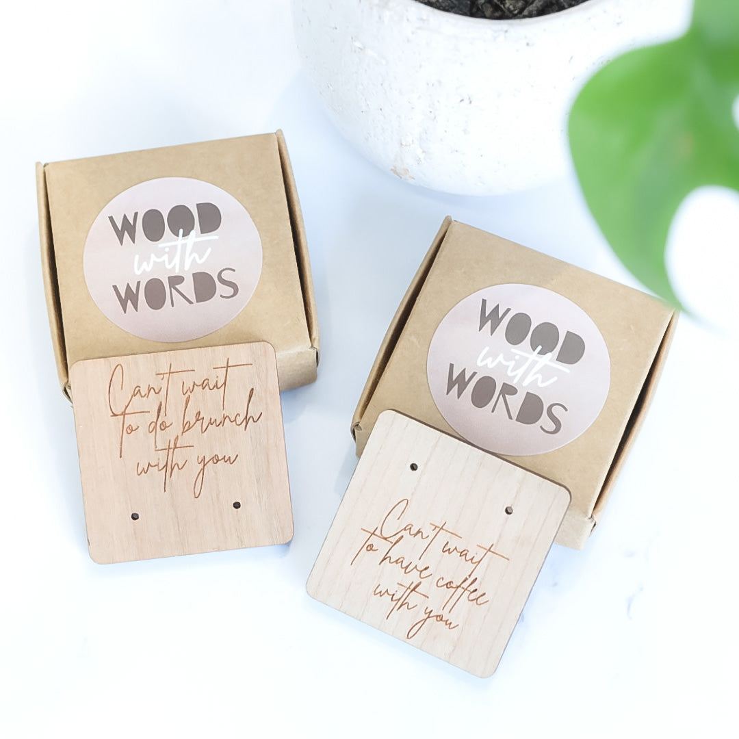 Outlet - Message Tags for Stud Earrings