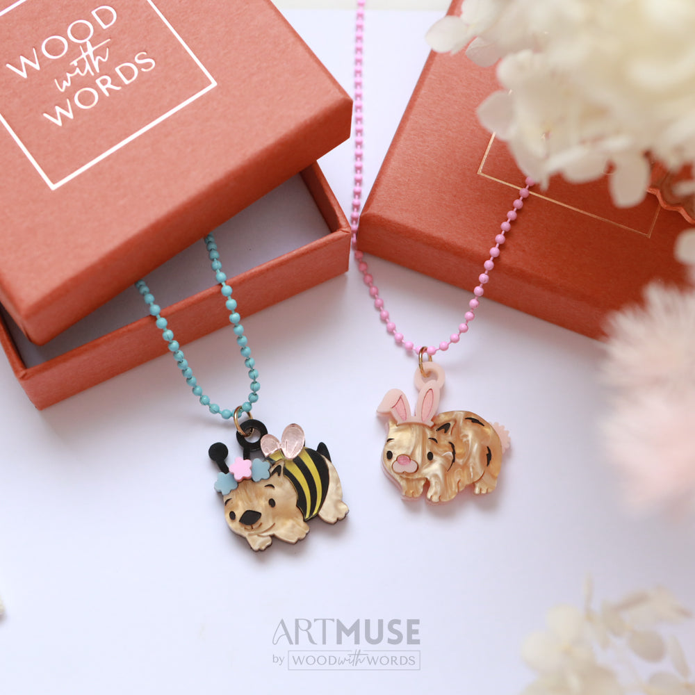 Personalised Easter Necklace - Wombunny