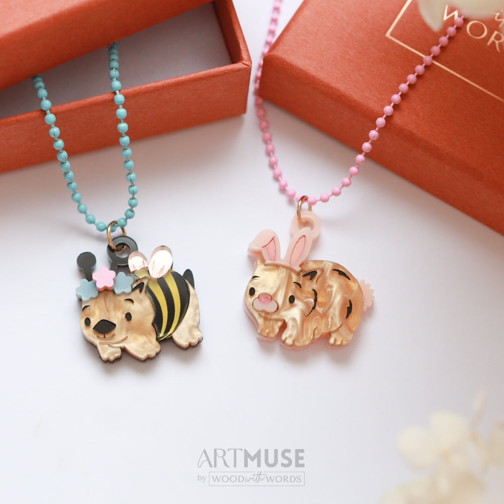 Personalised Easter Necklace - Wombunny