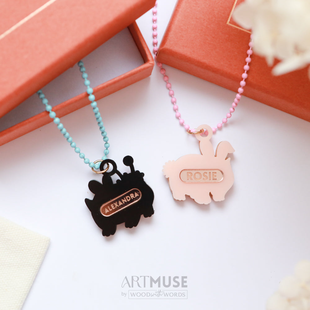Personalised Easter Necklace - Wombunny