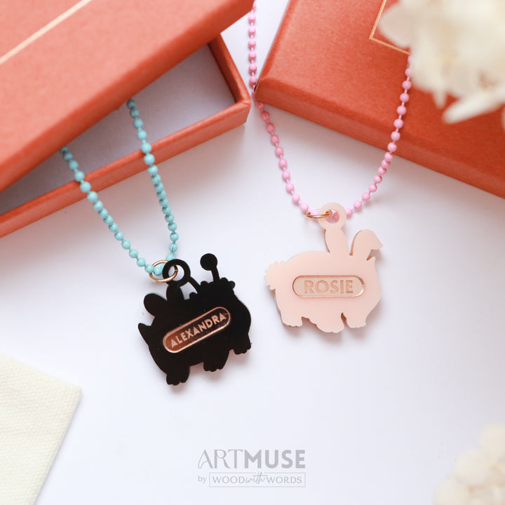 Personalised Easter Necklace - Wombunny