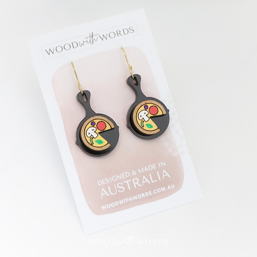 Pizza Dangle Earrings