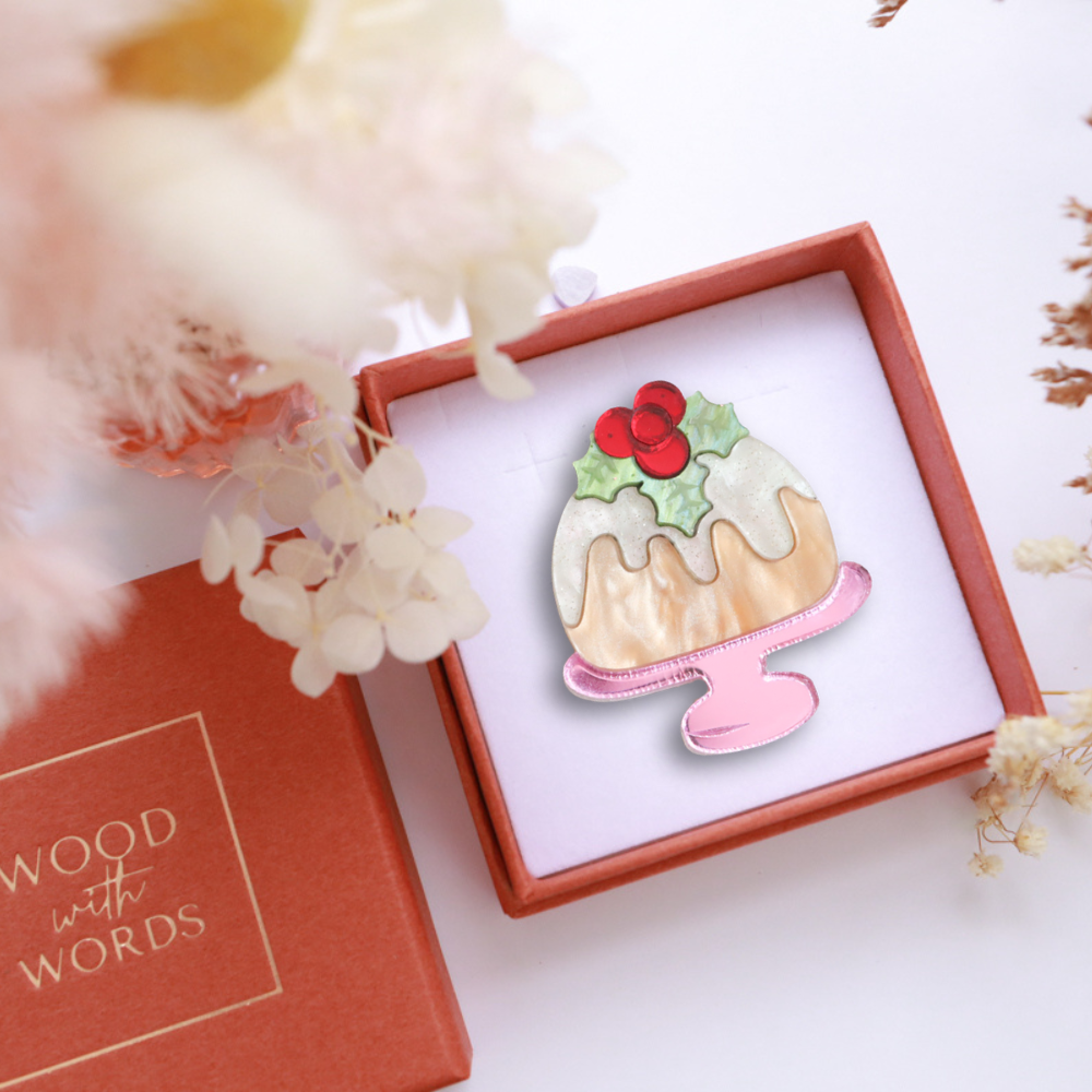 Christmas Pudding Brooch