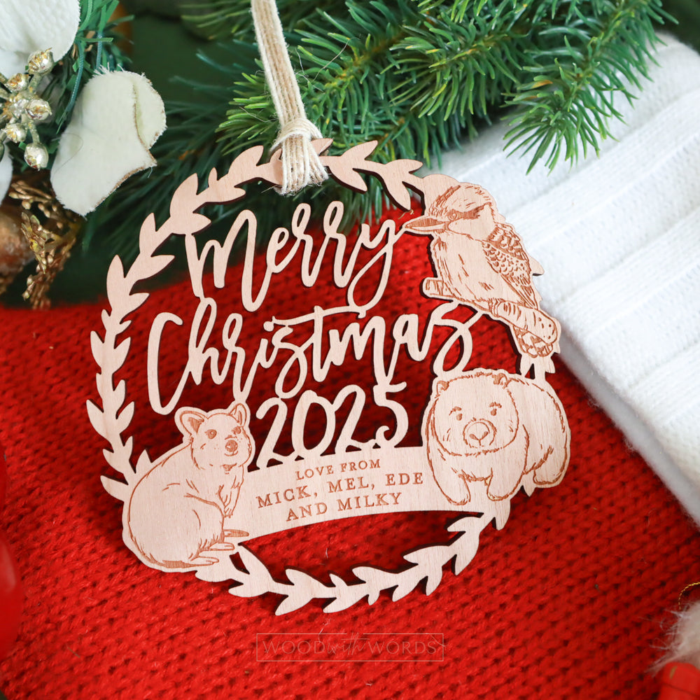 Quokka Wildlife Trio Christmas Ornament