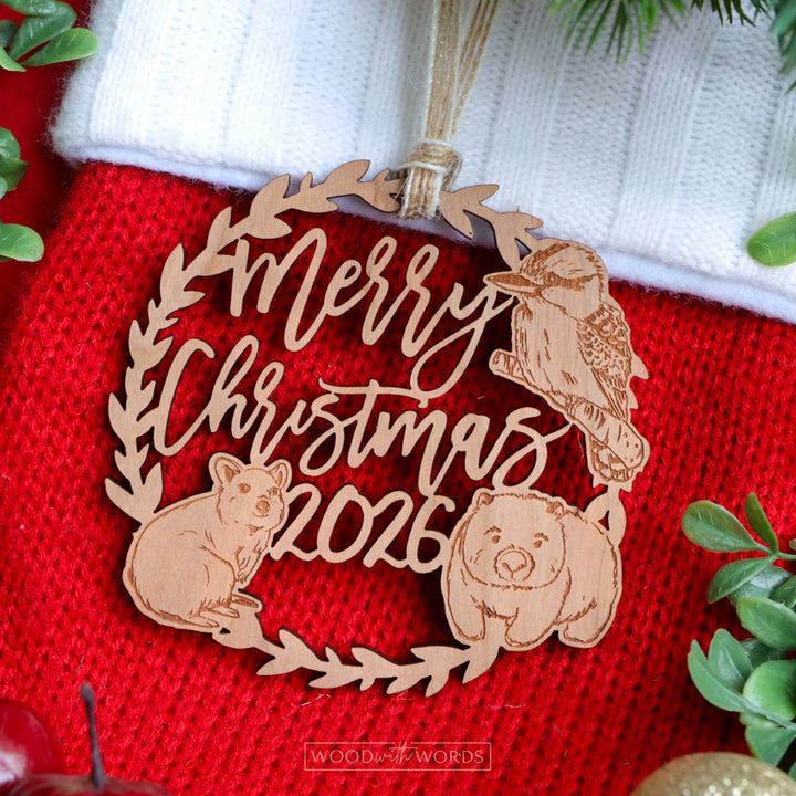 クオッカ ワイルドライフ トリオ クリスマスオーナメント