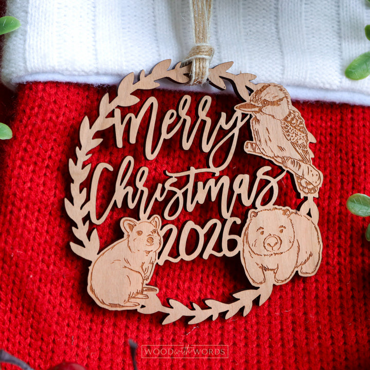 クオッカ ワイルドライフ トリオ クリスマスオーナメント