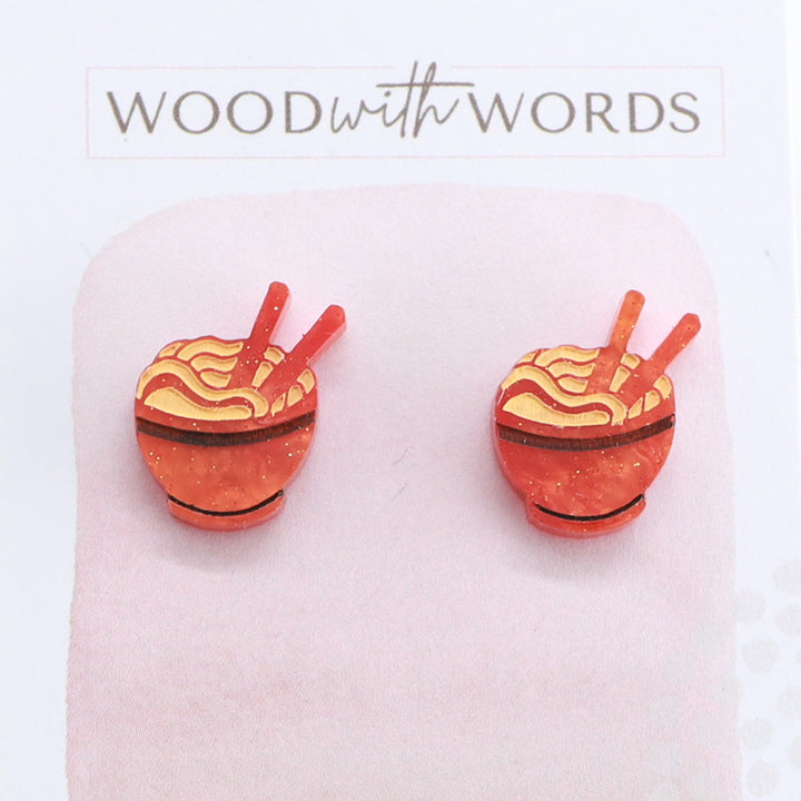 Noodle Ramen Bowl Stud Earrings
