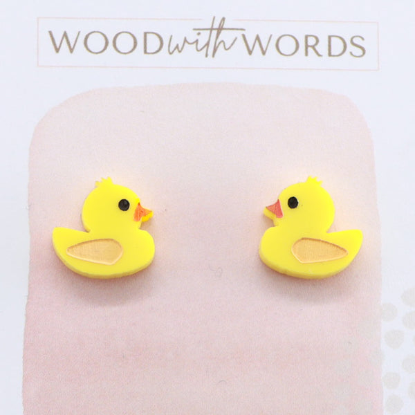 Rubber Duck Stud Earrings