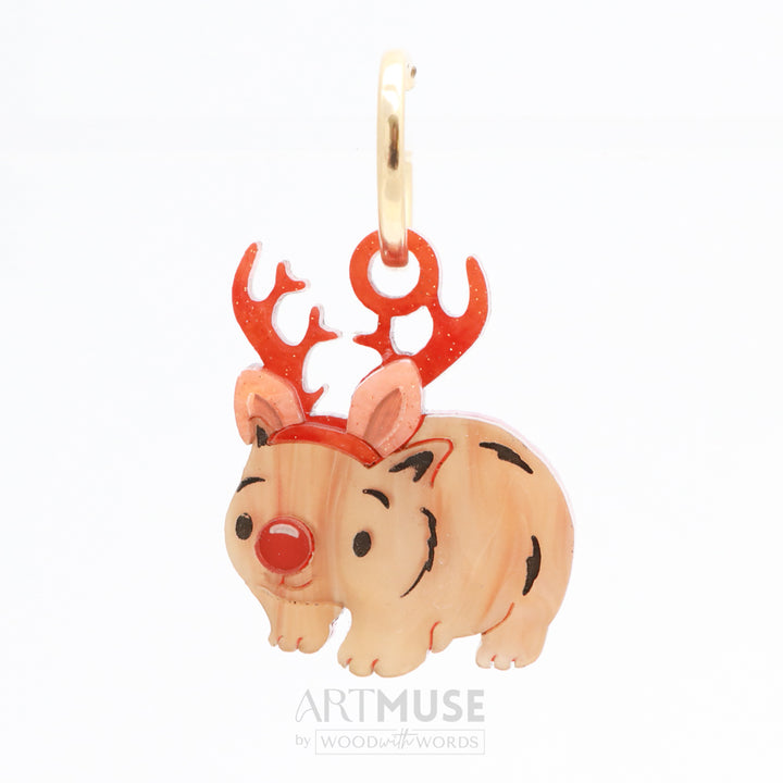Rudolph the Wombat Charm