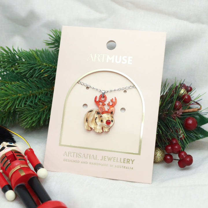GIFT: Rudolph the Wombat Necklace (not for sale)