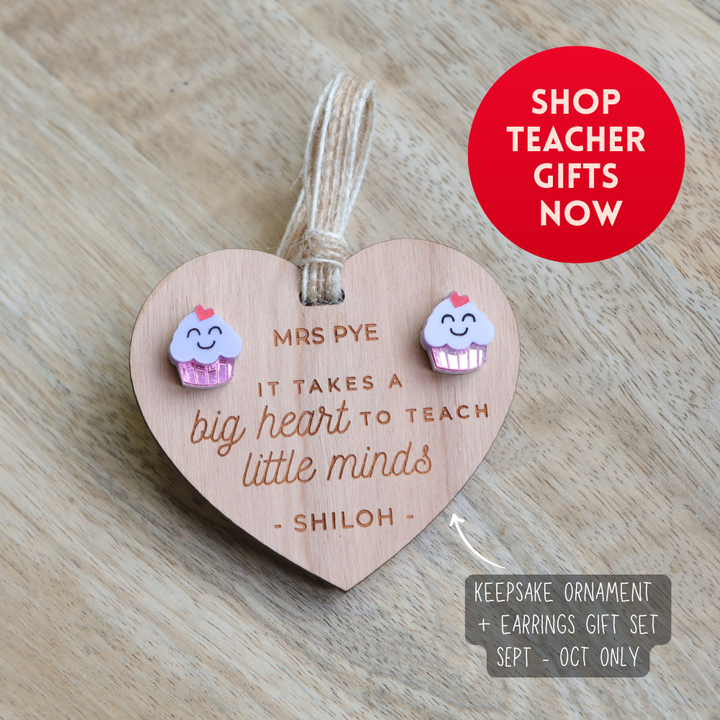 Cupcake Acrylic Stud Earrings