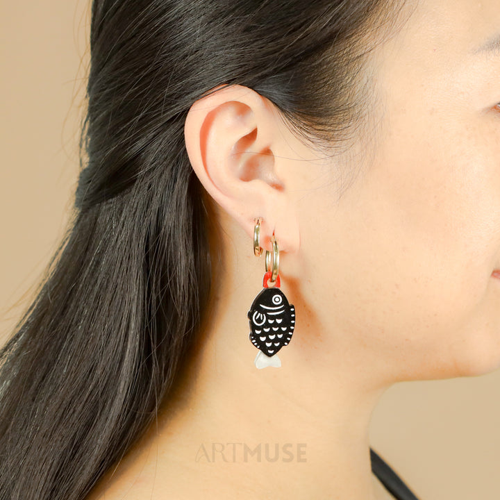 Fish Soy Sauce x Wasabi ARTMUSE Charm + Hoops