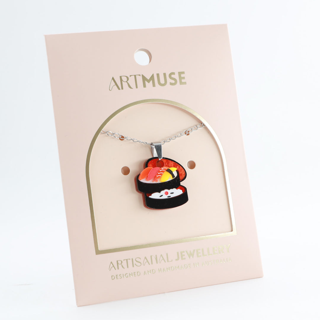 Sushi Bento Necklace Pendant