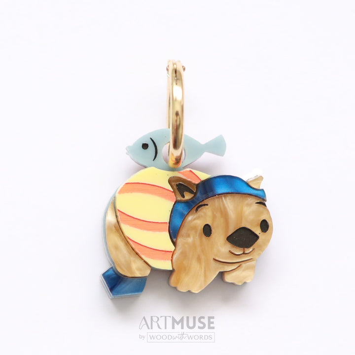 Swim Wombat Charm