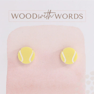 🎁 Tennis Ball Acrylic Stud Earrings (100% off)