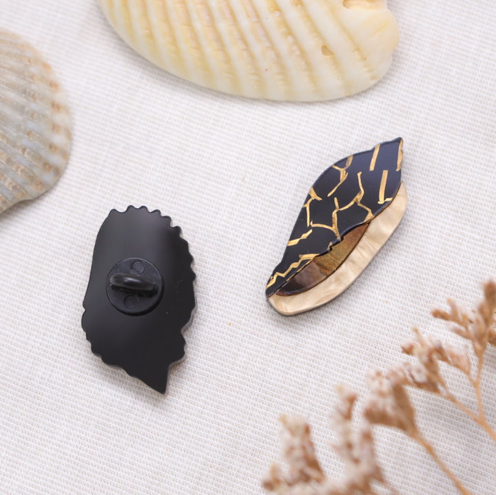 Seashell Acrylic Handmade Pin - Assorted