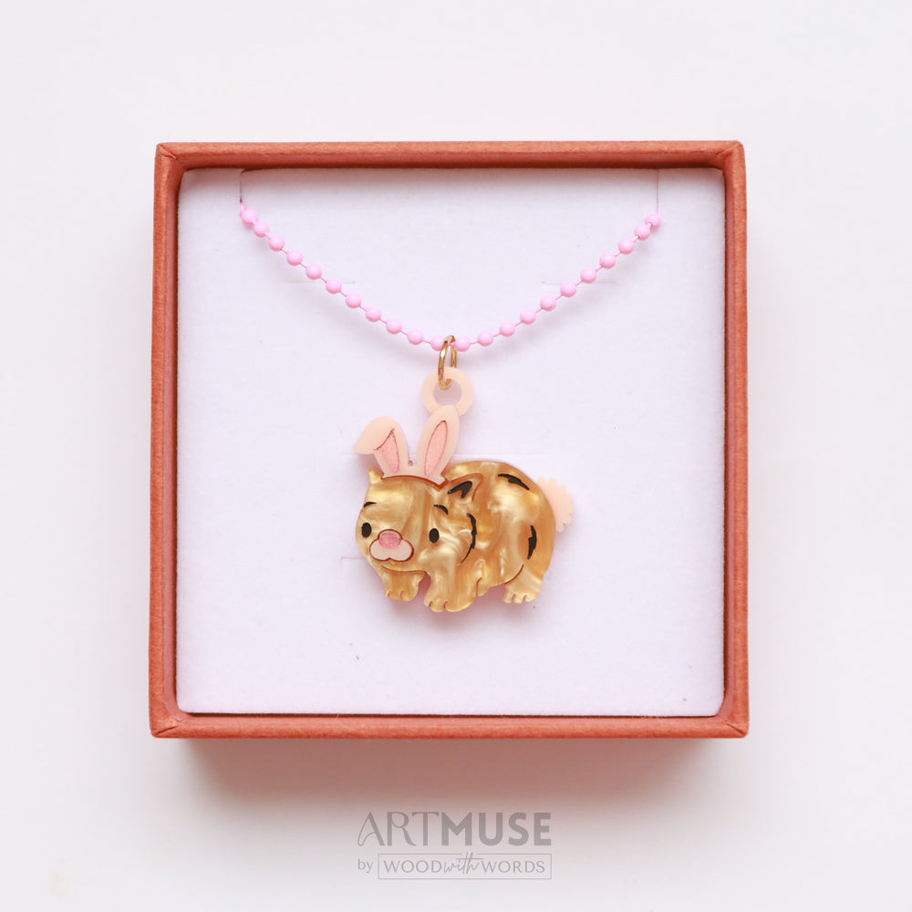 Personalised Easter Necklace - Wombunny