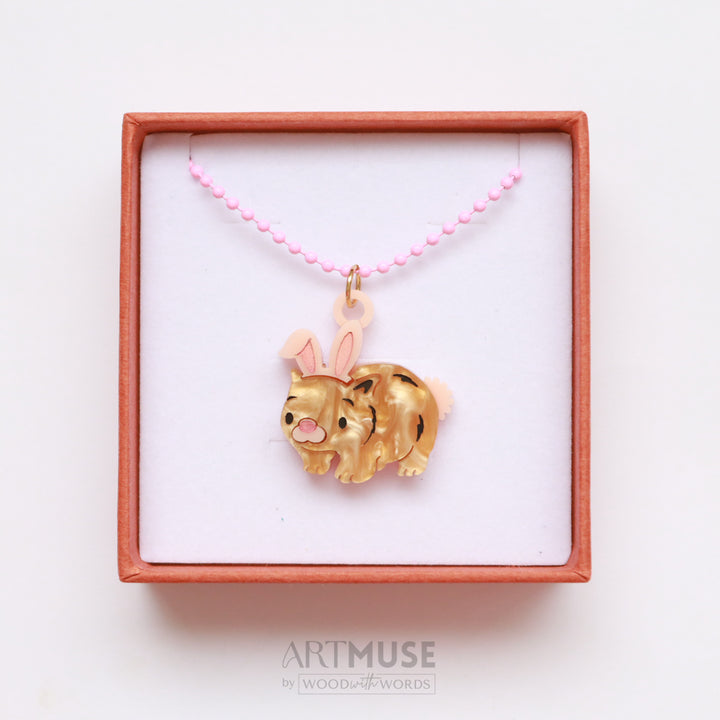 Personalised Easter Necklace - Wombunny
