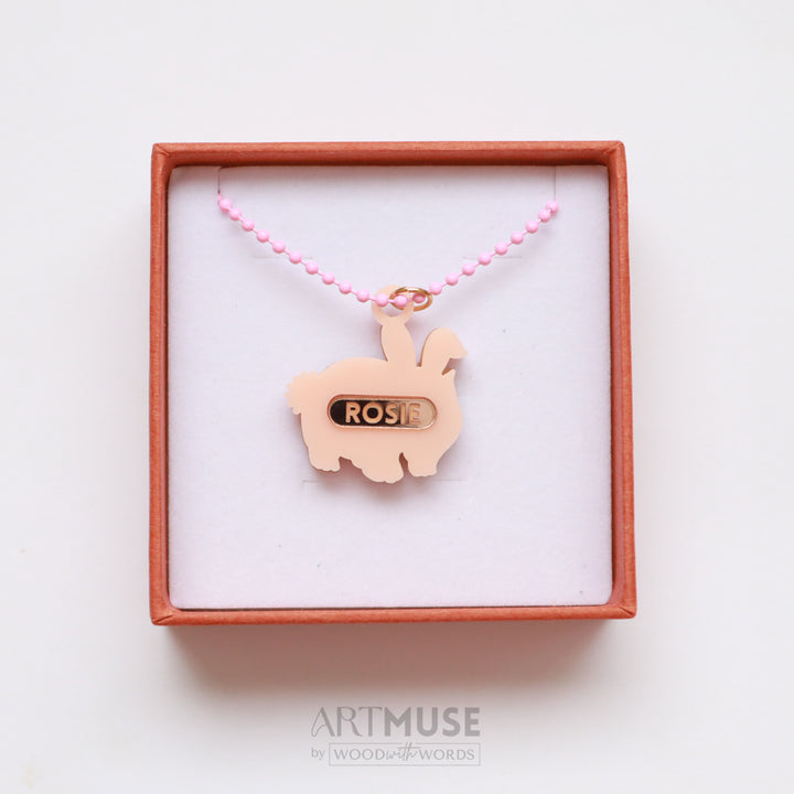 Personalised Easter Necklace - Wombunny