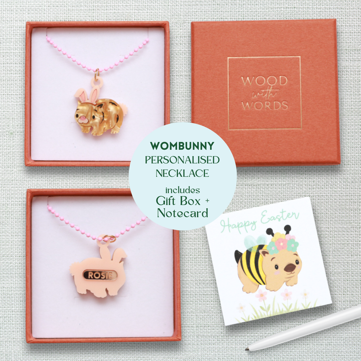 Personalised Easter Necklace - Wombunny
