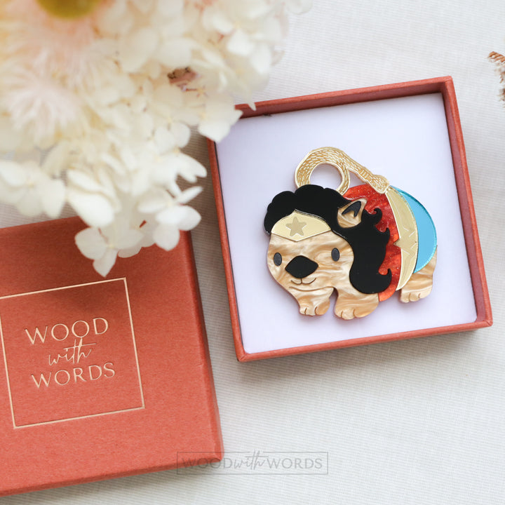 Wonder Wombat Brooch