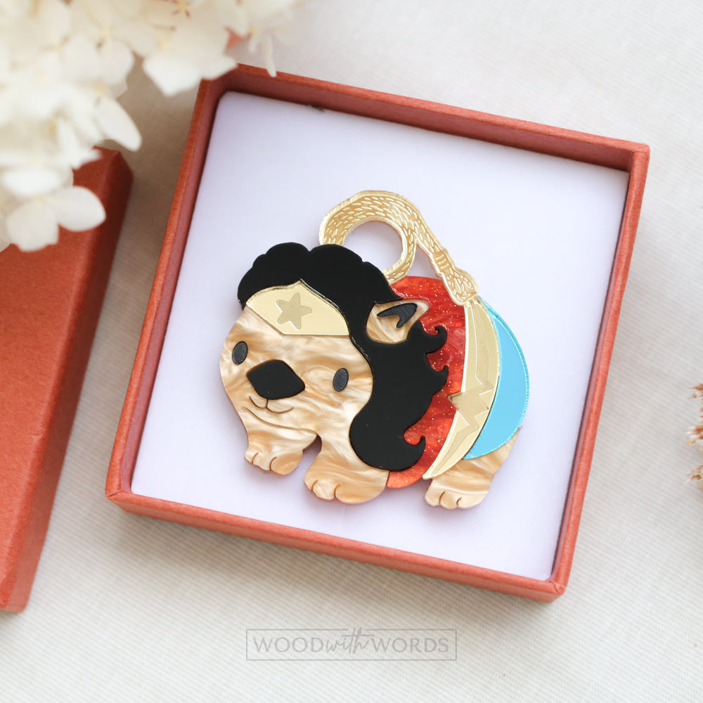Wonder Wombat Brooch