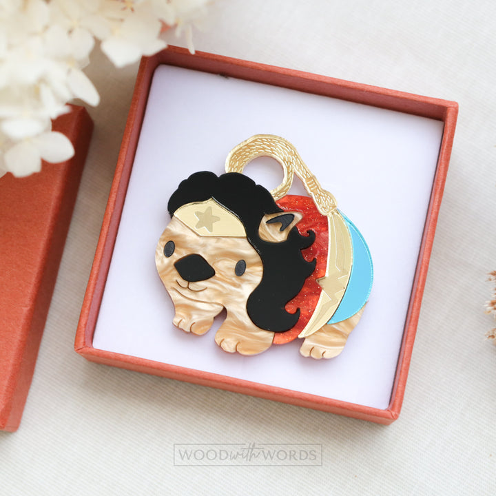 Wonder Wombat Brooch