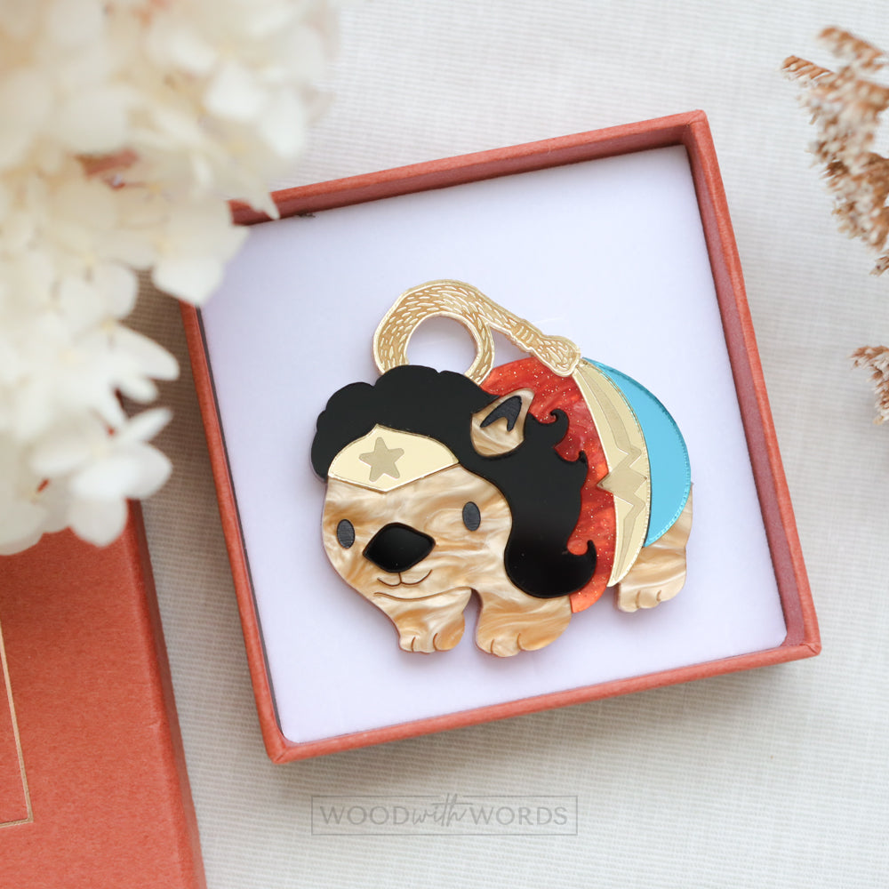 Wonder Wombat Brooch