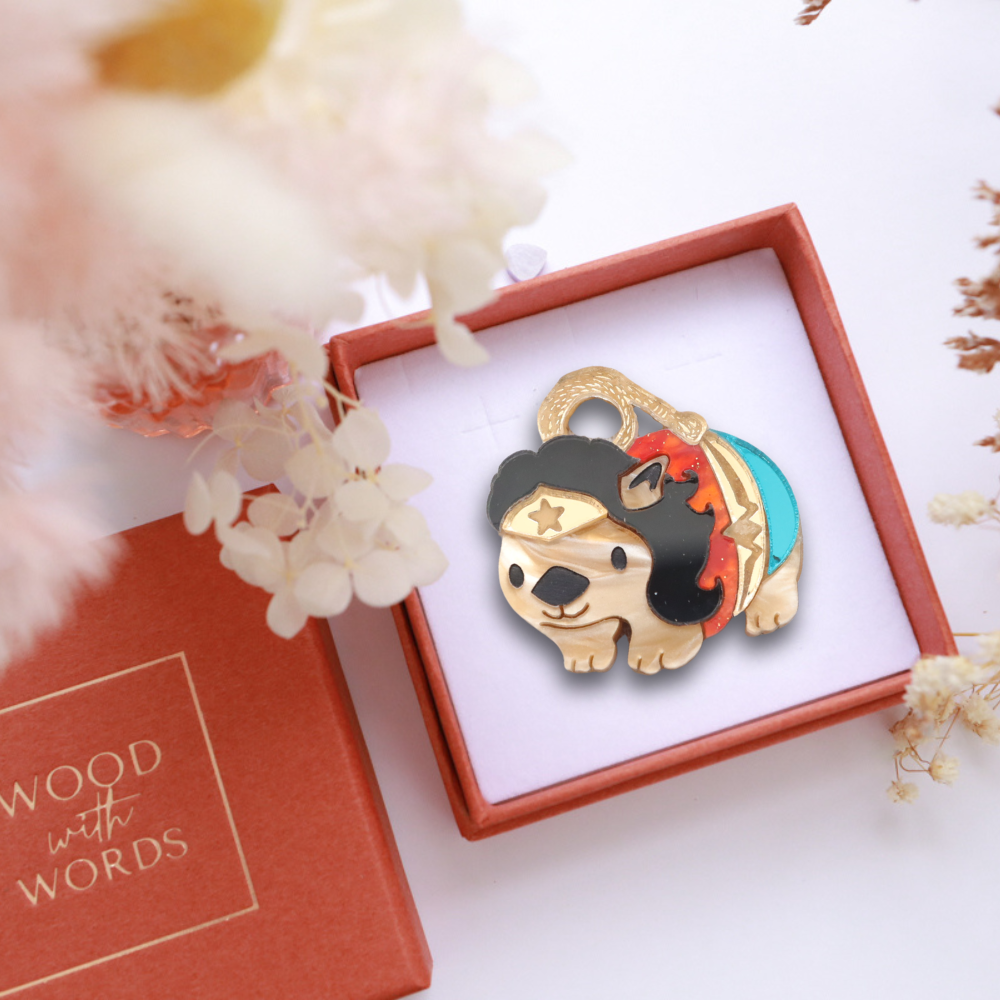 Wonder Wombat Brooch
