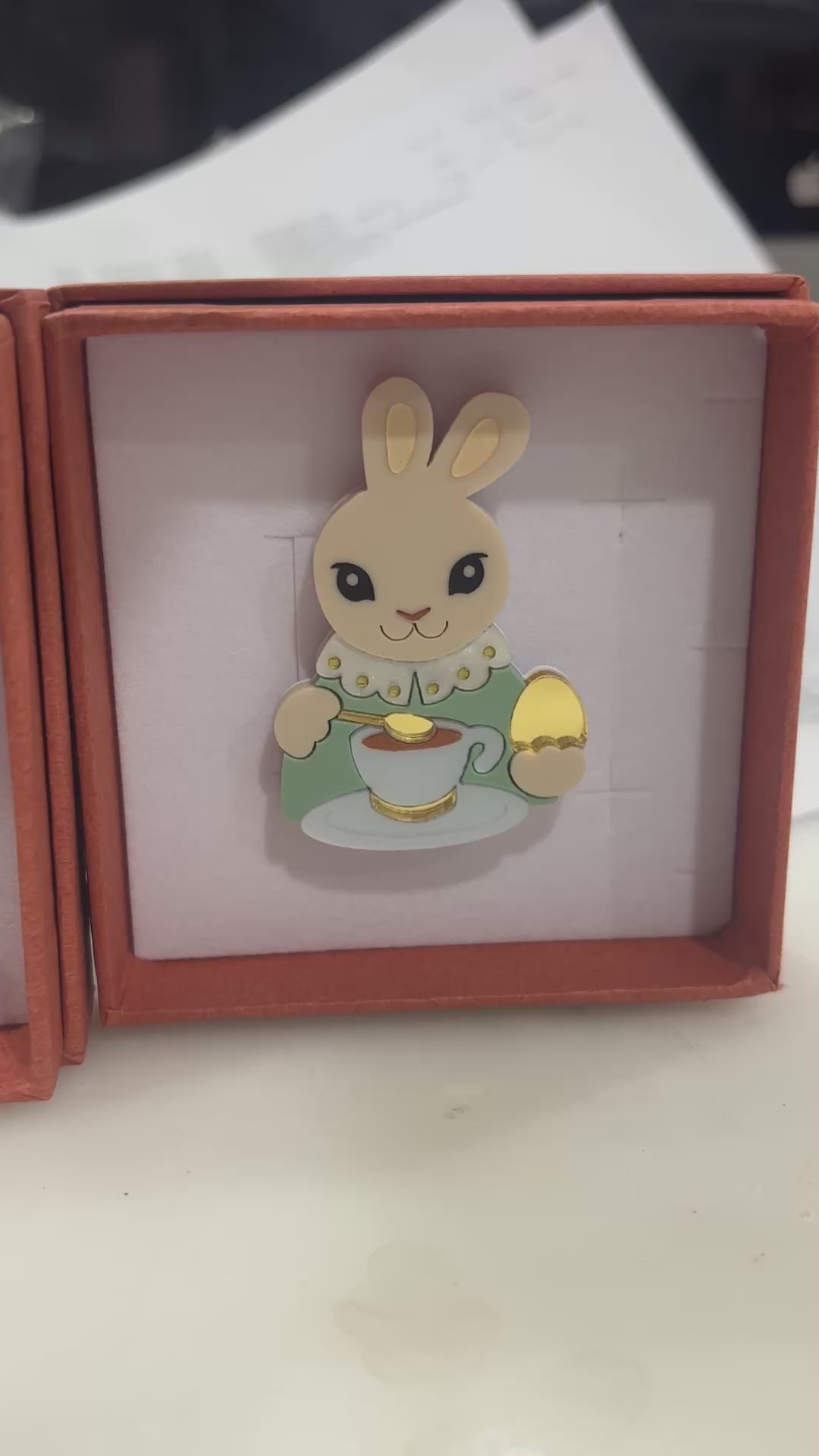 Bunny Tea Brooch