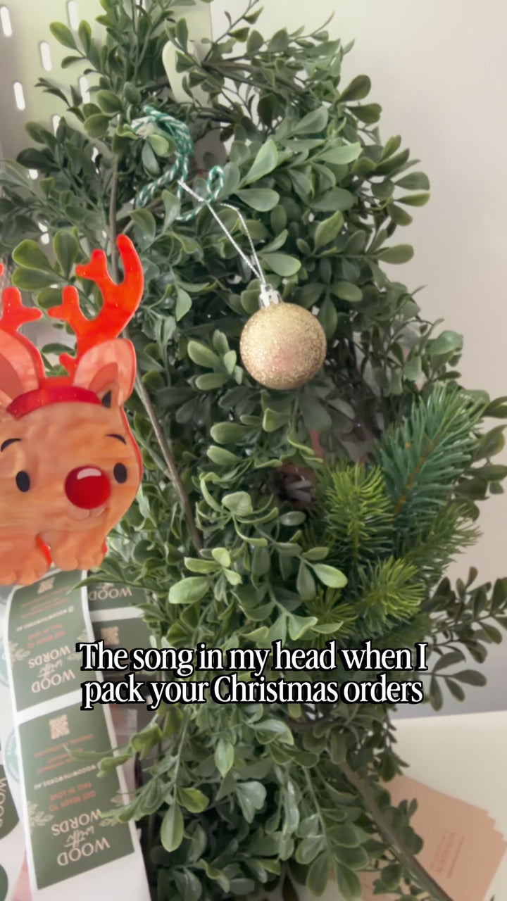 Rudolph the Red-Nosed Wombat Brooch