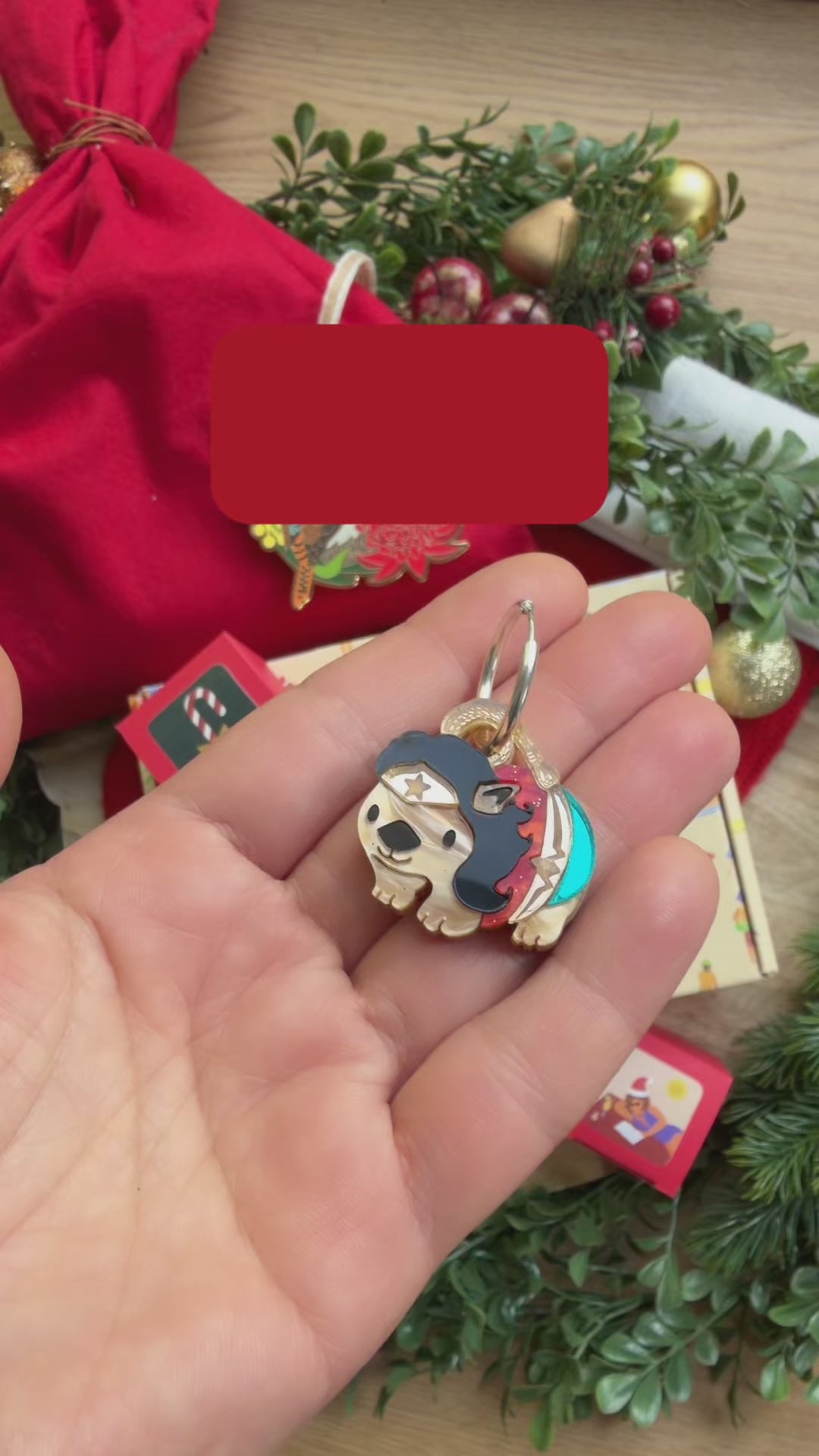 Earring Advent Calendar - Superwombats and Christmas Earring Charms