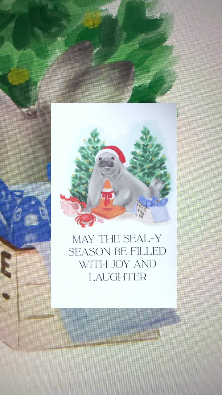 Neil the Seal Note Card