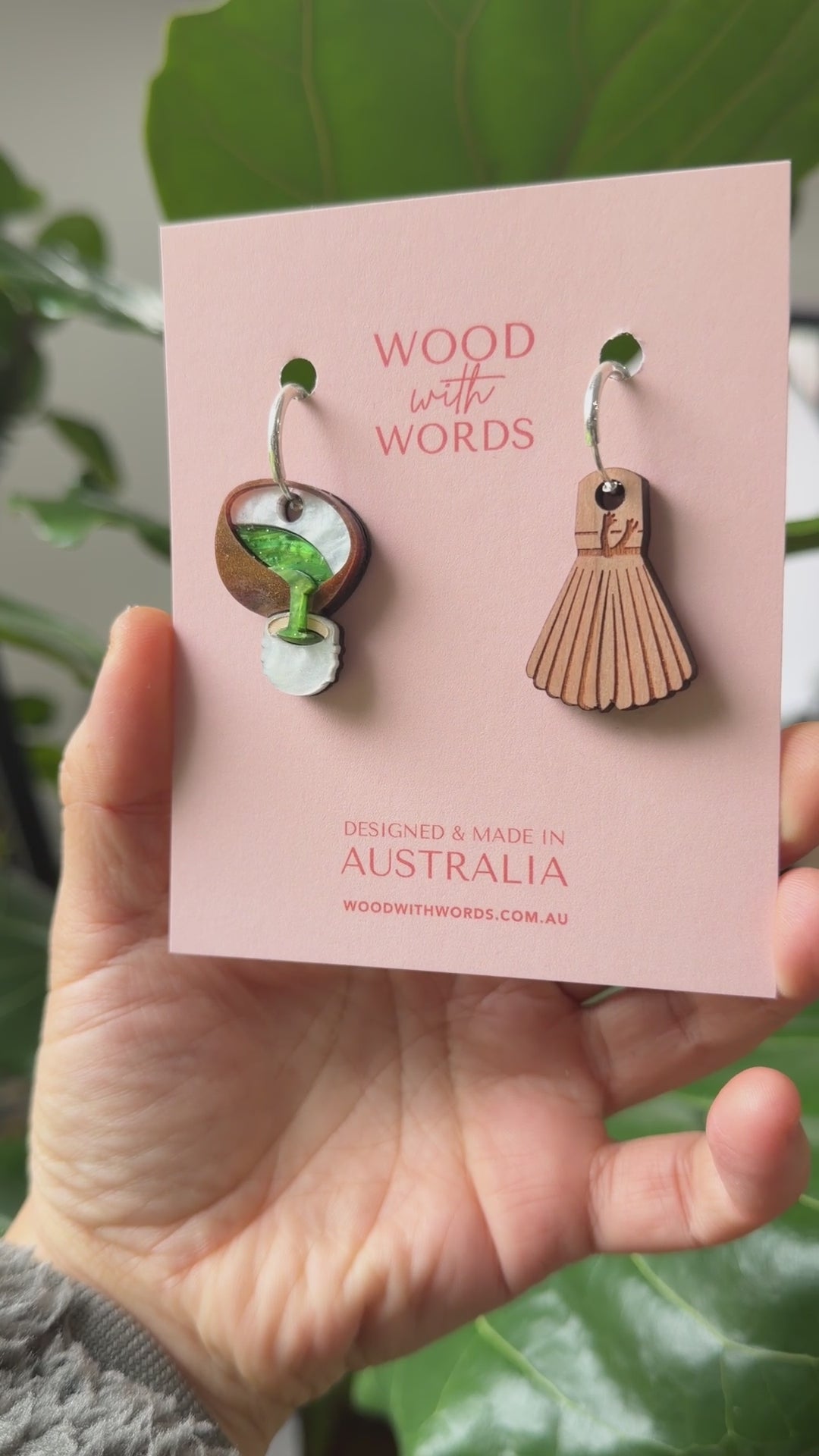 Matcha Bowl x Bamboo Whisk Charm + Hoops