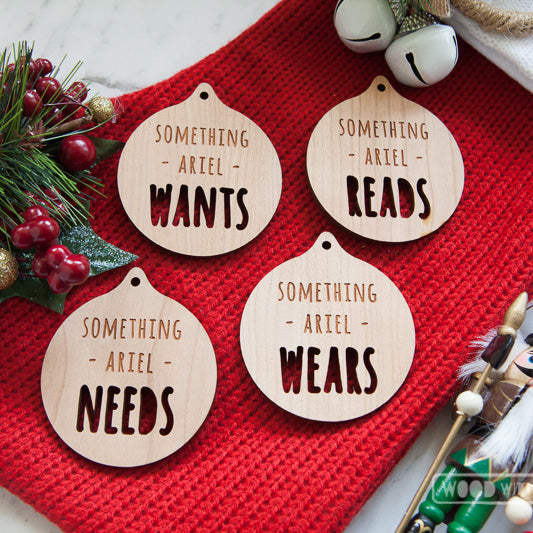 Something you Want, Need, Read, Wear Tags - Wood With Words