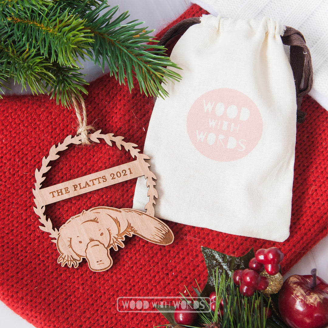 Banner Style Australian Wildlife Personalised Ornament