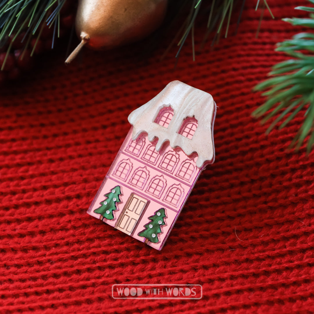 クリスマス ピンクハウス ブローチ