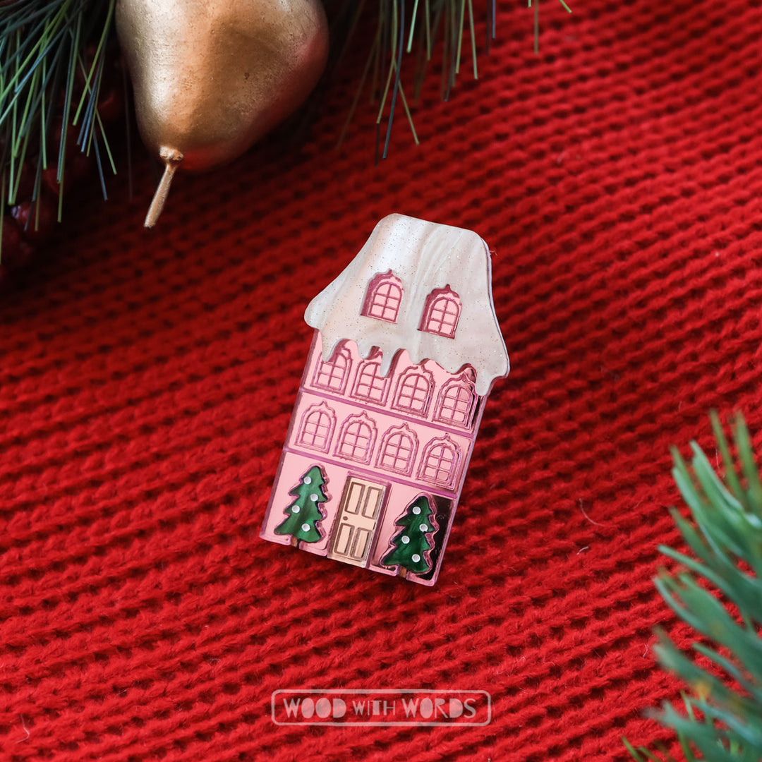 クリスマス ピンクハウス ブローチ